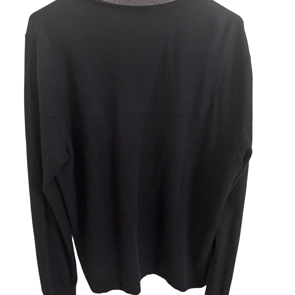 The North Face Men’s Medium Quarter Zip Fleece Pullover Black Gray Outdoor - Picture 2 of 3